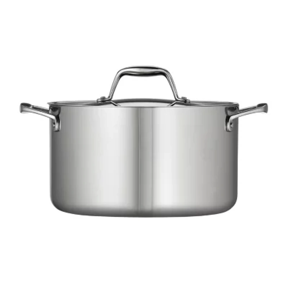 Tramontina Gourmet 6-qt. Tri-Ply Clad 18/10 Stainless Steel Induction-Ready Sauce Pot with Lid