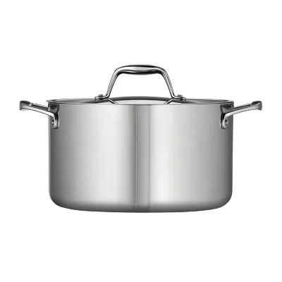 Tramontina Gourmet 6-qt. Tri-Ply Clad 18/10 Stainless Steel Induction-Ready Sauce Pot with Lid