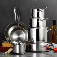 Tramontina Gourmet Tri-Ply Clad 18/10 Stainless Steel 12-pc. Induction-Ready Cookware Set