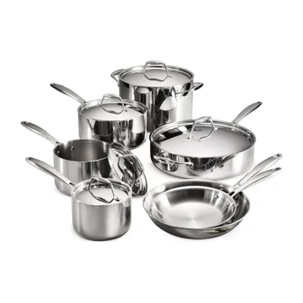 Tramontina Gourmet Tri-Ply Clad 18/10 Stainless Steel 12-pc. Induction-Ready Cookware Set