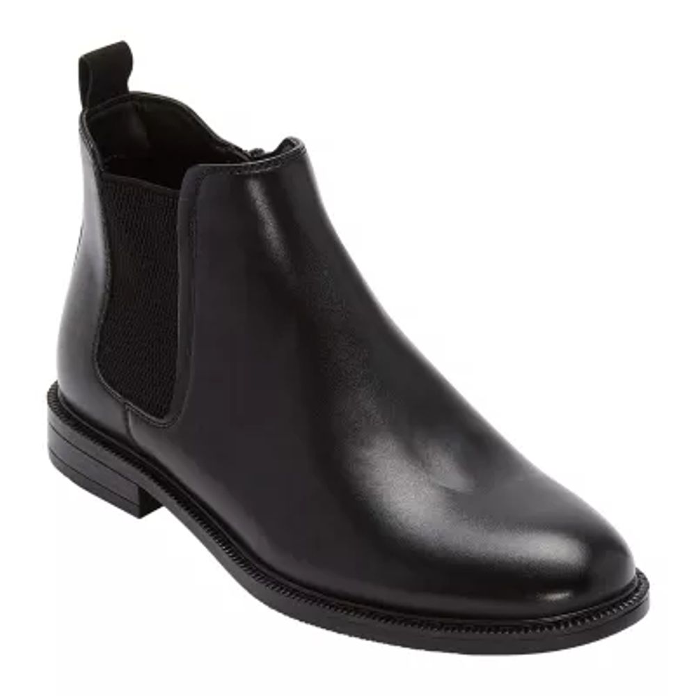 J. Ferrar Mens Blake Flat Heel Chelsea Boots