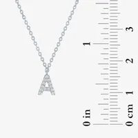 Lab-Grown (G-H / SI2-I1) Diamond Accent Initial Pendant Sterling Silver