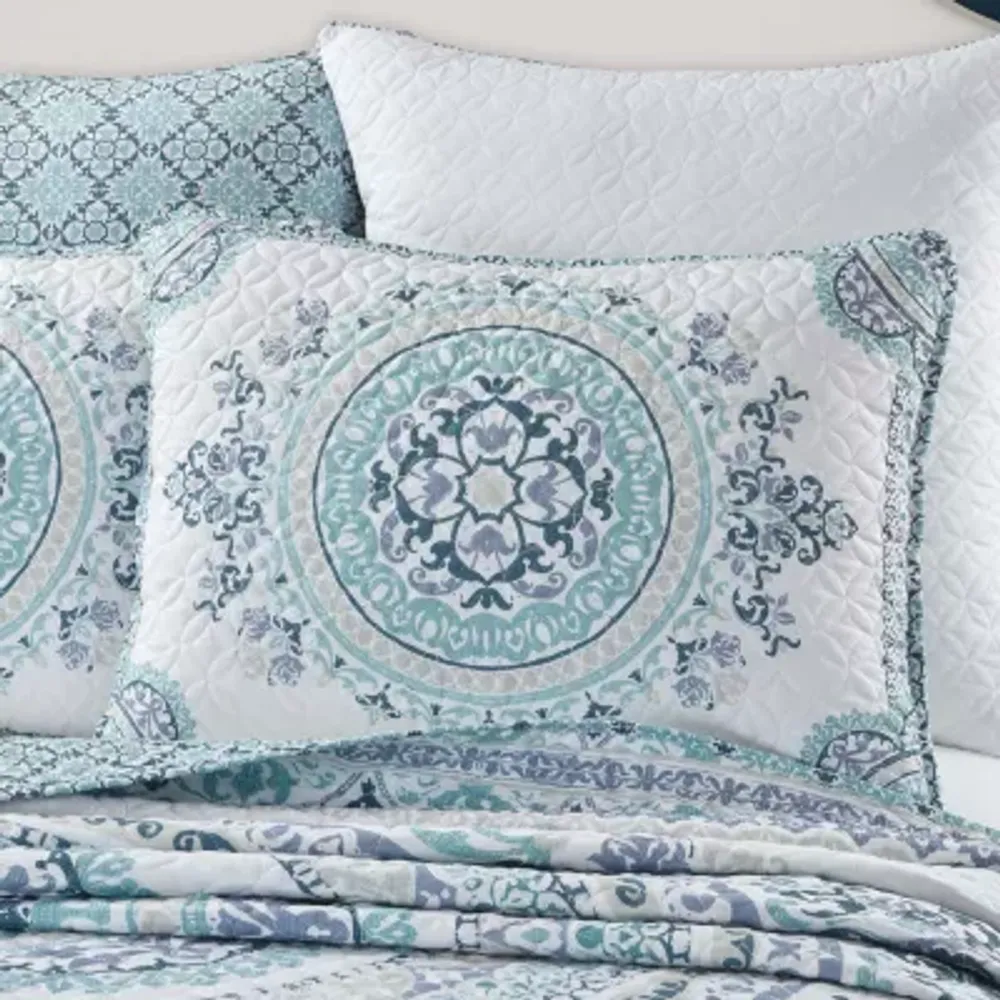 Queen Street Afton Medallion Reversible Quilt Set