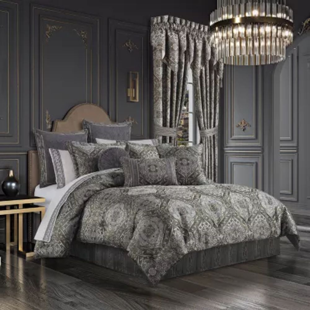Queen Street Wallace 3-pc. Damask + Scroll Extra Weight Comforter Set |  Brazos Mall