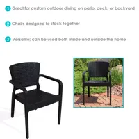 2 Pack Patio Accent Chair