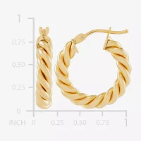 Made in Italy 14K Gold 10mm Hoop Earrings