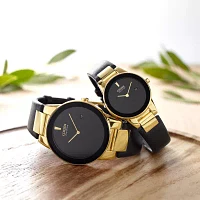 Citizen Axiom Womens Black Leather Strap Watch Ga1052-04e