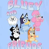 Little & Big Girls Crew Neck Short Sleeve Bluey Minnie Mouse Graphic T-Shirt