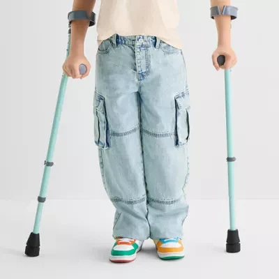 Thereabouts Little & Big Boys Adaptive Cargo Loose Fit Jean