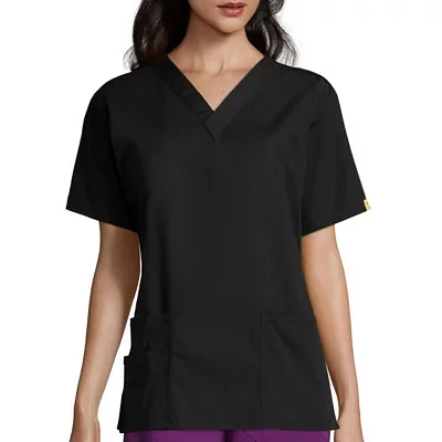 Wink® Origins Bravo 3-Pocket Womens V Neck Tag Free Short Sleeve Scrub Top