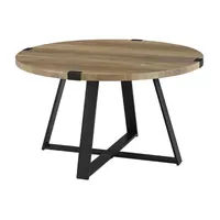 Faux Wrap Leg Urban Industrial Round Coffee Table