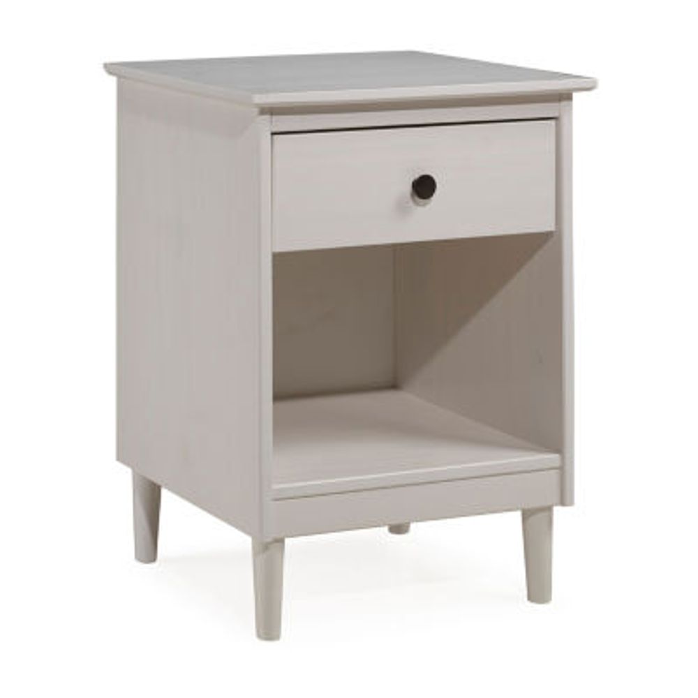 Modern 1 Drawer Open Storage Nightstand