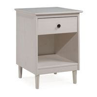 Modern 1 Drawer Open Storage Nightstand