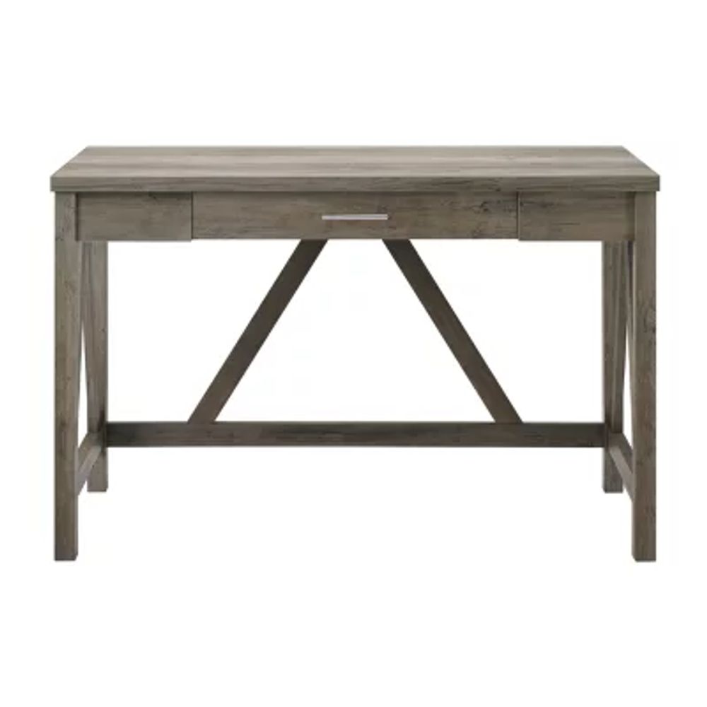 Farmhouse Rustic Wood Computer Desk