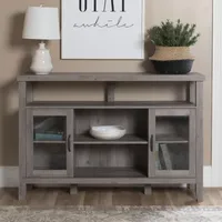 Farmhouse Highboy Glass Door Tv Console