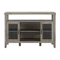 Farmhouse Highboy Glass Door Tv Console