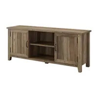 Farmhouse 2-Door Simple Rustic TV Stand