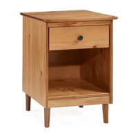 Modern 1 Drawer Open Storage Nightstand