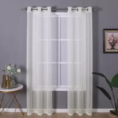 Regal Home Sheffield Sheer Grommet Top Set of 2 Curtain Panel