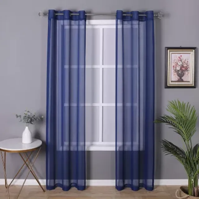 Regal Home Spiral Sheer Grommet Top Set of 2 Curtain Panel - JCPenney