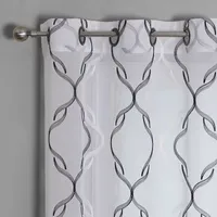 Regal Home Spiral Sheer Grommet Top Set of 2 Curtain Panel