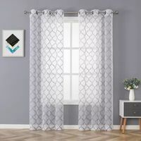 Regal Home Jaziel Sheer Grommet Top Set of 2 Curtain Panel