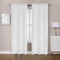 Regal Home Oscar Embroidered Sheer Rod Pocket Set of 2 Curtain Panel