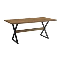 Rectangular Wood-Top Dining Table