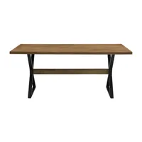 Rectangular Wood-Top Dining Table