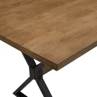 Rectangular Wood-Top Dining Table