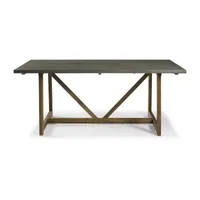 Rectangular Wood-Top Dining Table