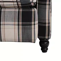 ProLounger Danea Transitional Roll-Arm Push Back Recliner in Plaid Fabric