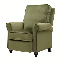 ProLounger Danea Transitional Roll-Arm Push Back Recliner in Velvet