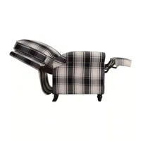 ProLounger Danea Transitional Roll-Arm Push Back Recliner in Plaid Fabric