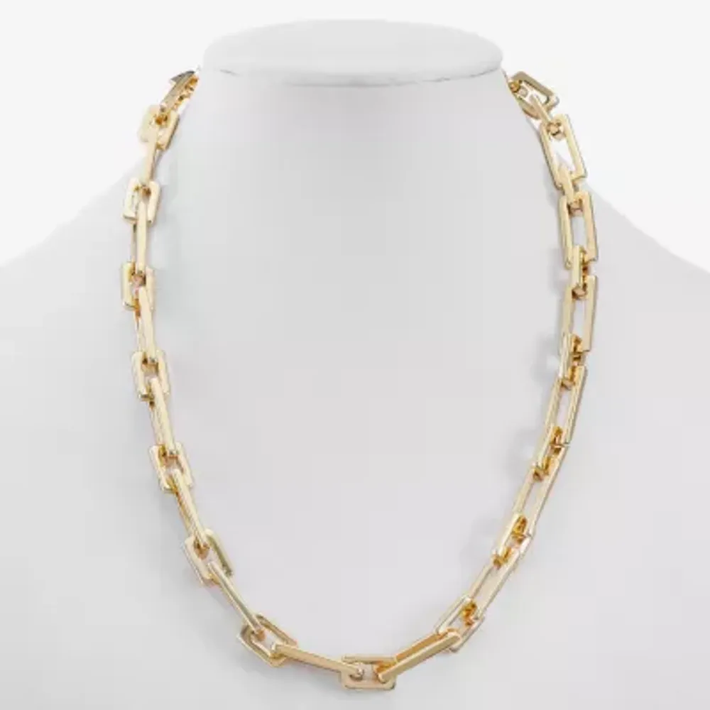 Liz Claiborne 17 Inch Casted Square Collar Necklace