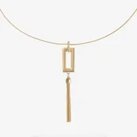 Liz Claiborne 30 Inch Snake Square Pendant Necklace