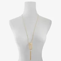 Liz Claiborne 30 Inch Snake Square Pendant Necklace