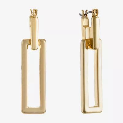 Liz Claiborne Womens Square Hypoallergenic Drop Earrings