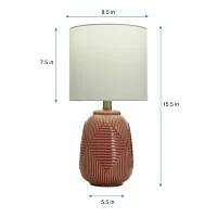 Collective Design By Stylecraft Textured Berry Ceramic Table Lamp