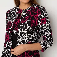 Danny & Nicole Womens Floral Jacket Dress