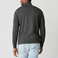 St. John's Bay Interlock Mens Long Sleeve Mock Neck Top
