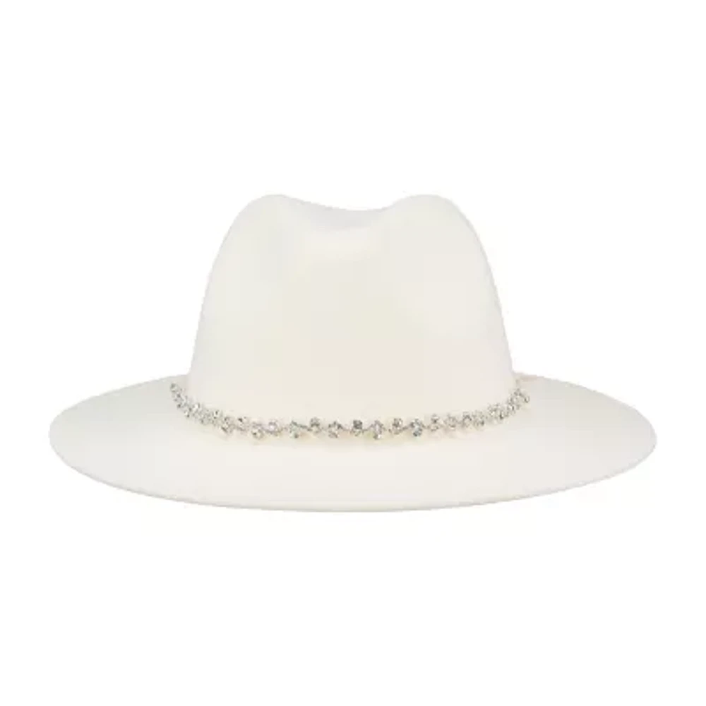 JS Jessica Simpson Rhinestone Band Felt Womens Panama Hat