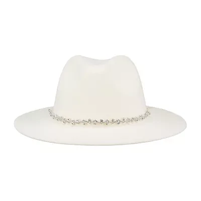 JS Jessica Simpson Rhinestone Band Felt Womens Panama Hat