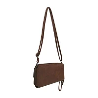 Bueno of California Wallet On Strap Stud Crossbody Bag