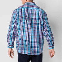 U.S. Polo Assn. Big and Tall Mens Classic Fit Long Sleeve Plaid Button-Down Shirt