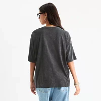 Juniors Maruchan Hot Ramen Oversized Womens Crew Neck Short Sleeve Graphic T-Shirt