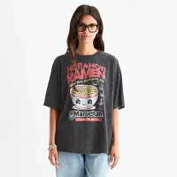 Juniors Maruchan Hot Ramen Oversized Womens Crew Neck Short Sleeve Graphic T-Shirt