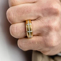 Mens 1/2 CT. T.W. Lab Grown White Diamond 10K Gold Wedding Band