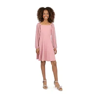 Speechless Big Girls Long Sleeve Skater Dress