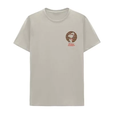 Mens Short Sleeve Regular Fit Peanuts Snoopy Graphic T-Shirt